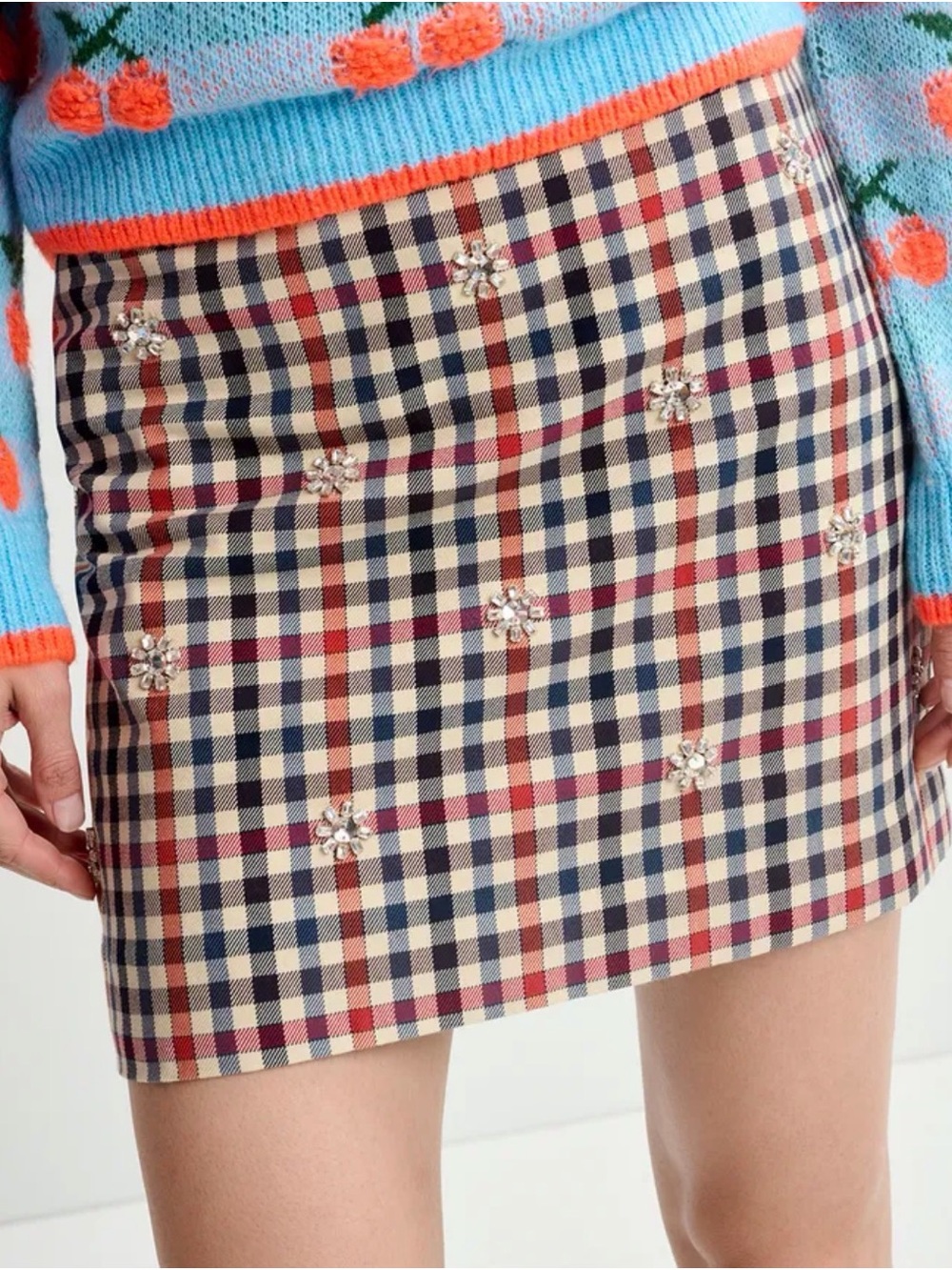 NWOT Essential Antwerp Checked Mini Skirt